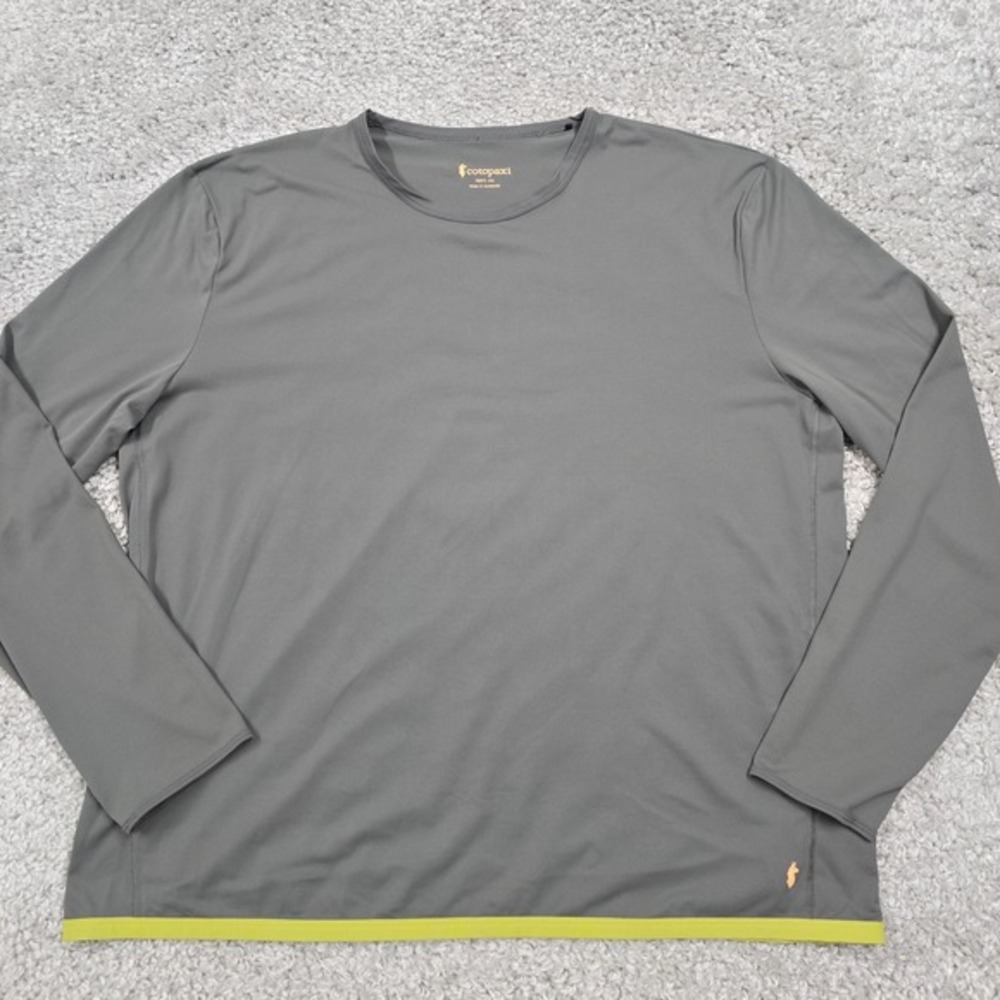 Cotopaxi Sombra Tech Shirt Mens XXL‎ Grey Green Long Sleeve Hiking Activewear